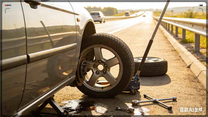 钟祥高速公路扎胎-汽车流动补胎