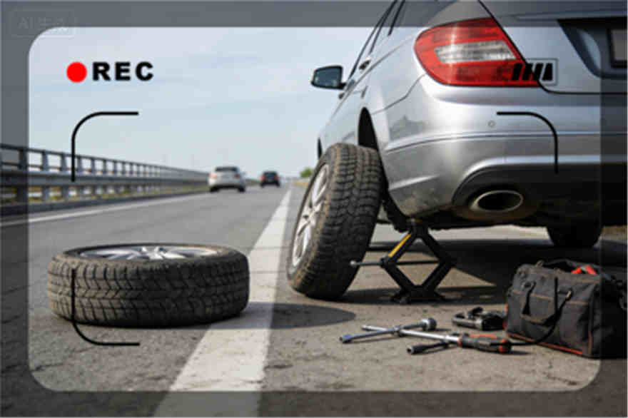 钟祥高速公路爆胎-汽车换轮胎